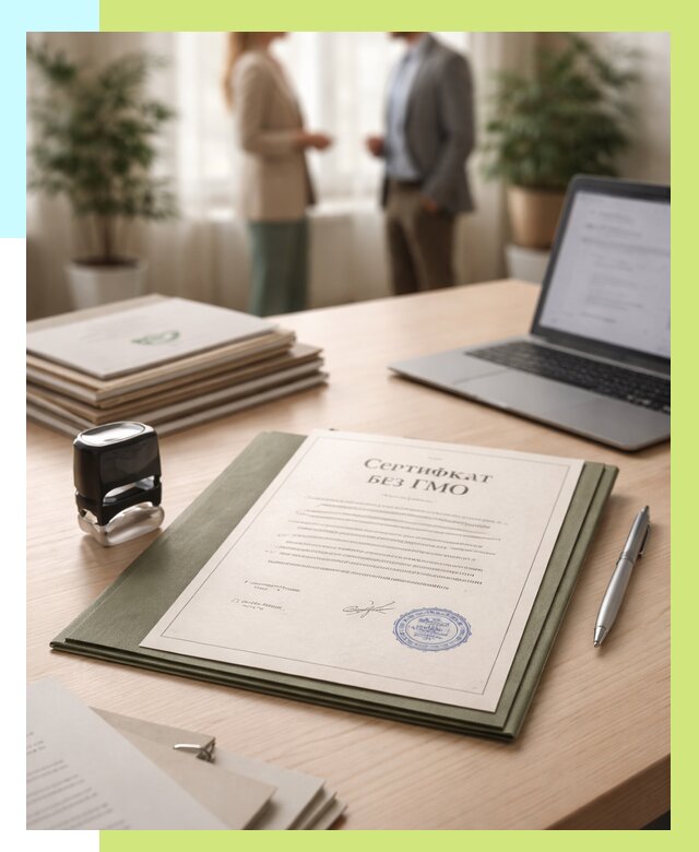 Сертификат без ГМО в Новоалтайске от 7668 р. оформить срочно Алешин-Нвл